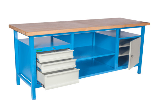 LWB GE 2000 CSD3 | Pracovní stůl s poličkou, skříňkou a třemi zásuvkami