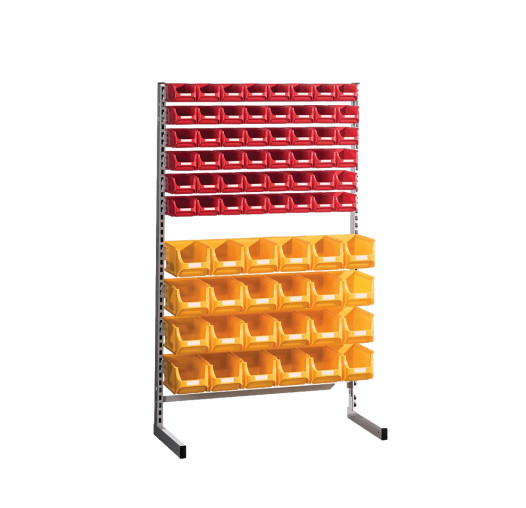 SORTISTAND FIX MB 72 | Pevný stojan s 24 + 48 plastovými boxy