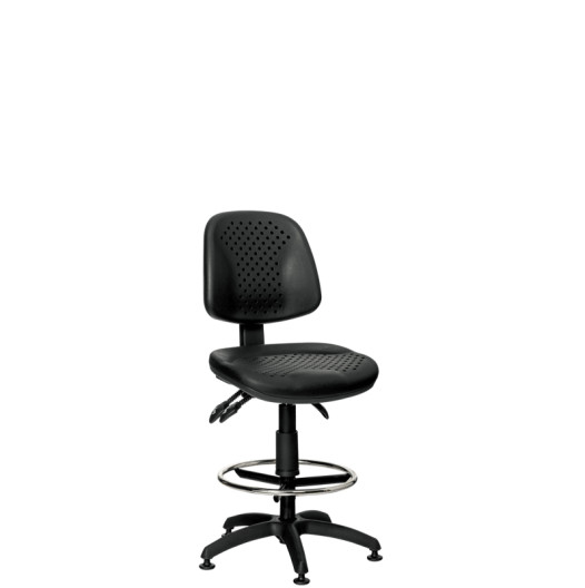 WORKSEAT MB COMFORT HIGH F | Průmyslová židle s kruhovou opěrkou a na kluzácích