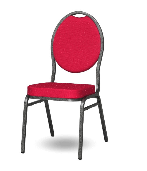 HALLSEAT MX ROUND AT/RD | Židle s antracitovým rámem a černým potahem
