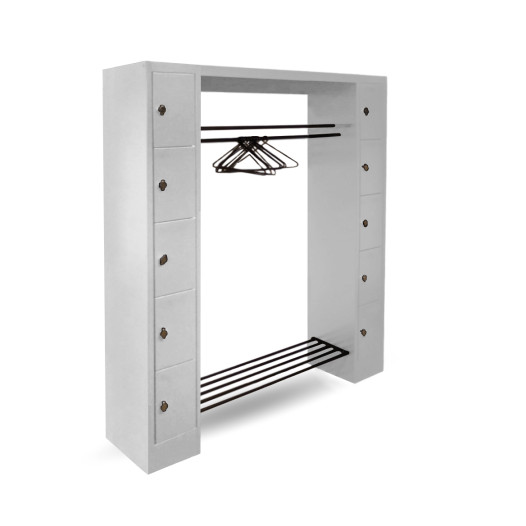 WARDROBE OPEN 1430 | Otevřený šatní systém s 10 přihrádkami