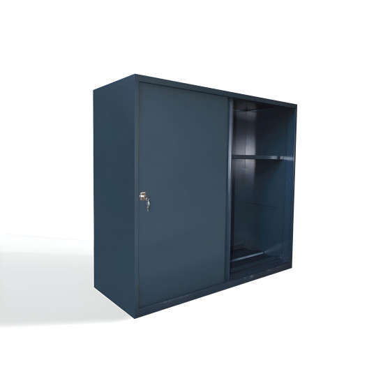 SLIDE H 1090/1200/450 7016 – Nízká skříň s posuvnými dveřmi, 2 police