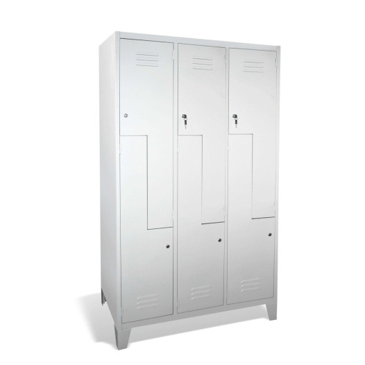 LOCKER CH Z6 F - 6dveřová šatní skříň s dveřmi ve tvaru Z