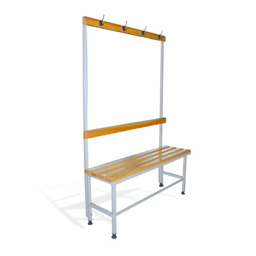 BRIDGE IM 1000 AH | Šatní lavice s opěrkou a věšáky o délce 1000 mm