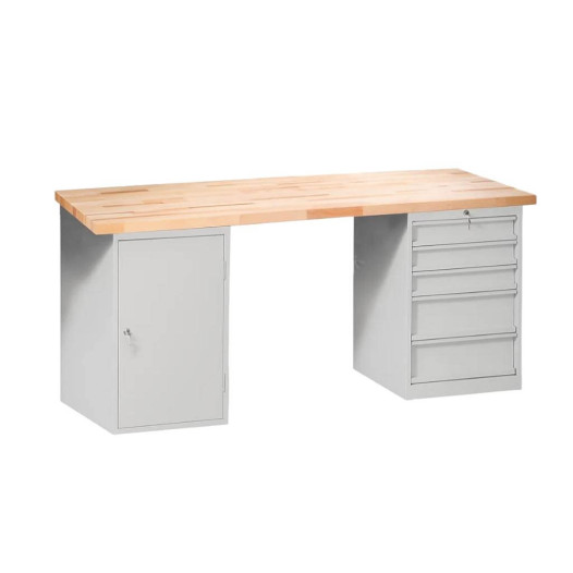 MODULBENCH GE 2000 CC1CD5 | Pracovní stůl se skříňkou a 5 zásuvkami, 2000 mm