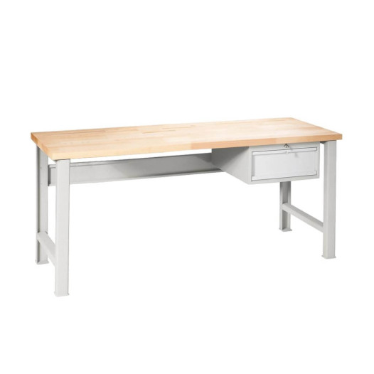 MODULBENCH GE 2000 D1 UD | Pracovní stůl s 1 závěsnou zásuvkou a nastavitelnýma nohama, 2000 mm